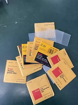 $14.99 • Buy Lot Vintage Kodak Wratten Gelatin Filters Color Compensating Filter.