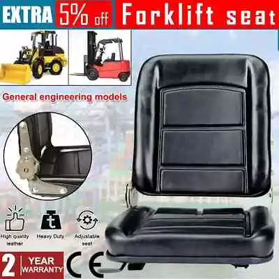 $80.95 • Buy Leather Adjustable Seat Chair FOR Bobcat Forklift Tractor Excavator Machinery