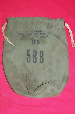 1967 Vietnam War Valuables Bag Hospital Military Police OD Green Canvas US Army • $19.95