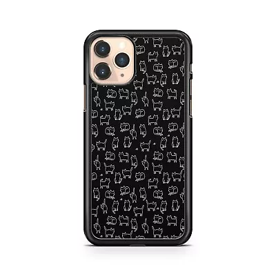 $19.12 • Buy Black White Cat Animals Pattern Phone Case Cover