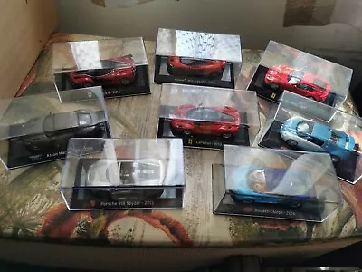 £13.50 • Buy 8x 1:43rd Scale Model Supercars Ferrari, Bugatti, McLaren, Aston Martin, Porsche