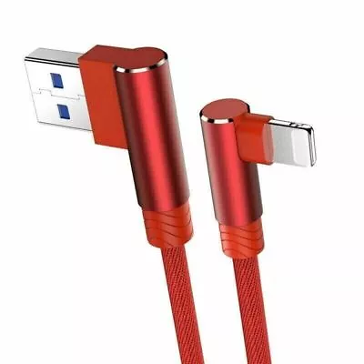 Heavy Duty Right Angle 90 Degree USB Charger Cable Data Lead For IPhone IPad UK • £3.45