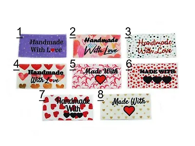 Made And Handmade With Love Sew On Clothing Garment Tags Labels 40 X 25mm • £9.99