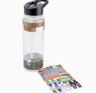 Paladone Minecraft 22oz Water Bottle With Stickers Set • $19.95