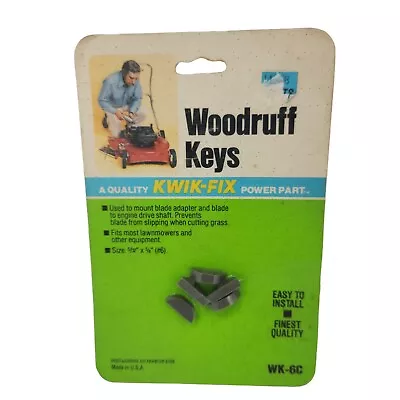 Kwik-Fix WK-6C Lawnmower & Other Equipment Woodruff Keys Size 5/32  X 5/8  #6 • $9.99