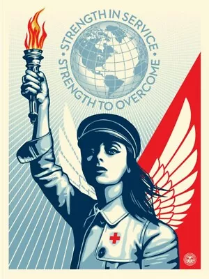 Shepard Fairey Obey Giant  Angel Of Strength And Hope  Art Print Poster • £128.27