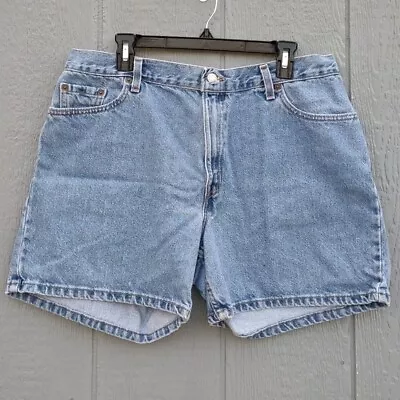 Vintage Levi's 555 Guy's Fit Denim Shorts 16 Mis Y2K High Waist 5 In Inseam • $29.99