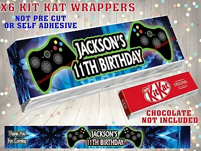 £1.35 • Buy PERSONALISED Video Game Gaming Kit Kat KitKat Label / Wrapper Party Bag Filler