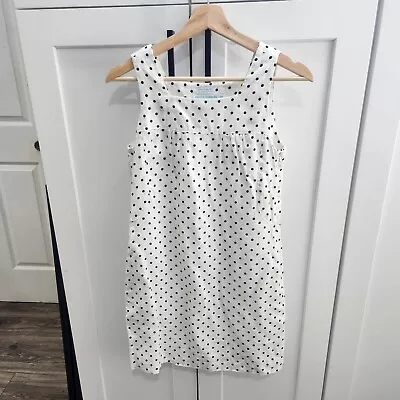 Island Company Women’s White/Black Dot Classic Shift Dress Sleeveless Size XS • $29.99