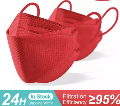 FFP2 KN 95 Mask RED X10 • $26