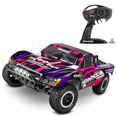Traxxas Slash Pink 1/10 2WD Short-Course Brushed Rtr Battery Charger And LED • £227.37
