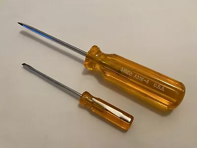 $17.95 • Buy KLEIN VACO No. A316-4 (4”) & A130-3 (3”) CABINET TIP SCREWDRIVERS - NEW - U.S.A.