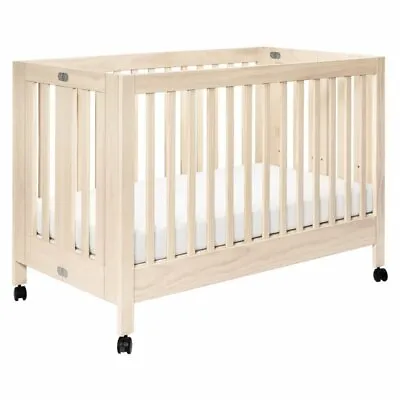 Babyletto Maki Full Portable Crib With Toddler Bed Conversion Kit In Natural • $399