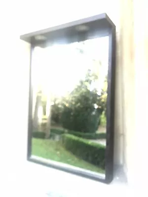 Illuminated Wall Mounted Bathroom Mirror In Walnut Frame • £28