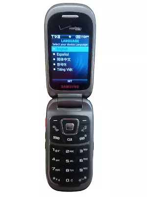 Samsung SCH-U680 Convoy 3 512MB Verizon Flip Cell Phone In Grey Factory Reset • $9.79