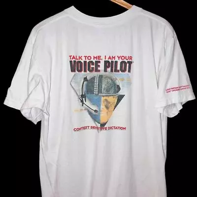 VTG 90s Voice Pilot 95 Microsoft Windows Voice Software Tech Promo T Shirt L • $18.04
