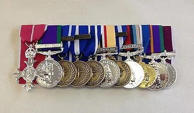 £395 • Buy Court Mounted Full Size Medals, MBE, GSM, NATO, Iraq, Afg, Jubilee, ACSM, LSGC