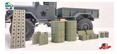 1:16 SCALE MILITARARY RC TRUCK ACCESSORIE PACK 4X4/6x6 WPL FAYEE Similar 3D PLA • $22.99