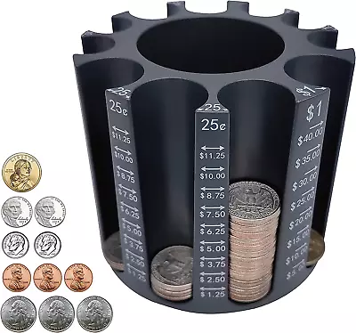 Coin Counter Coin Sorter｜Pen Holder + Coin Holder As Desk Organizer｜Piggy Bank F • $26.68