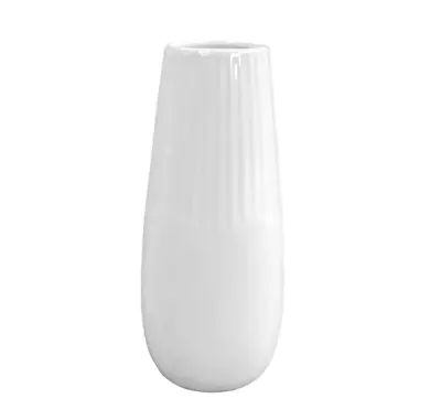 Flower Vase White Glaze Decorative Tall Vases Wedding Ornament Table Centrepiece • £7.43