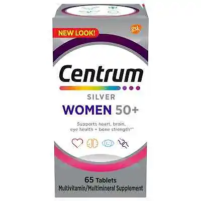 Centrum Silver Womens 50 Plus Vitamins Multivitamin Supplement 65 Count • $12.80