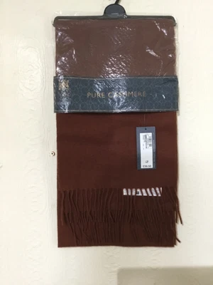 £19.99 • Buy M&S Collection Pure Cashmere Rust Scarf NWT RRP £39.50