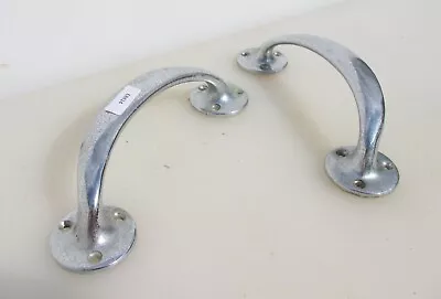 £22 • Buy Vintage Chrome Door Handles Shop Pulls Old Art Deco Cupboard Chromed Metal 7 