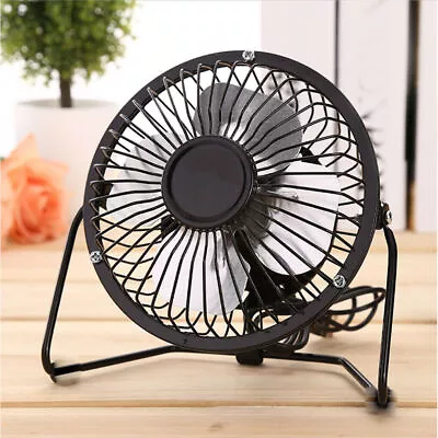 Portable USB Desk Fan Metal Personal Small Air Cooler Cooling Operated Mini Fan • $8.99