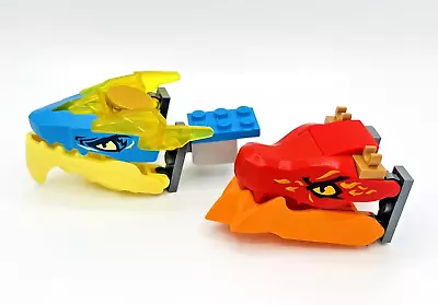 LEGO Ninjago Parts - Yellow Blue & Orange Dragon Heads Jaws - Kai's Fire Jai's • $4.45