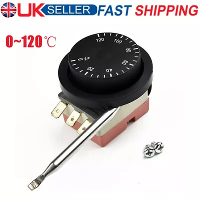 12V Adjustable Electric Fan Thermostat Switch Radiator/Temperature Control Probe • £9.65