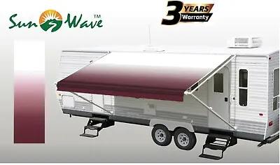 SunWave RV Awning Replacement Fabric 18' (Actual Width 17'2 ) Burgundy Fade • $110.95