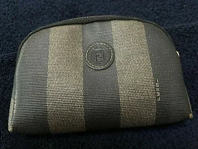 Vintage FENDI Striped Small Pequin? Coin Zip Pouch Clutch Bag • $80