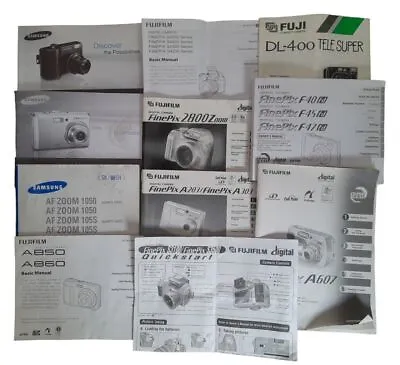 Joblot Fuji Fujifilm & Samsung Camera Manuals User Guides Instruction Booklets • £10.99