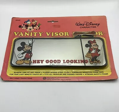 Vtg Vintage Walt Disney Mickey Minnie Mouse Car Vanity Visor Mirror 2542C 🚨 • $34.99