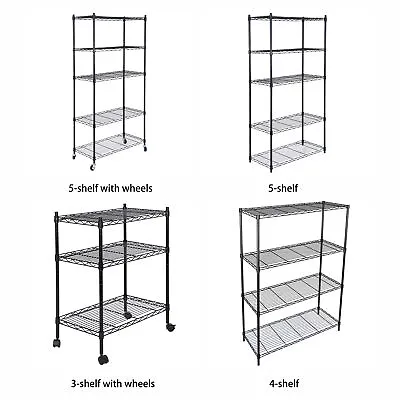 3/4/5 Tier Heavy Duty Storage Shelving Steel Organizer Wire Rack Household • $90.58