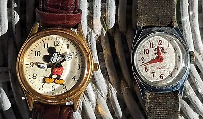 2 Mickey Mouse Watches 30-40 Years Old At Least • $12