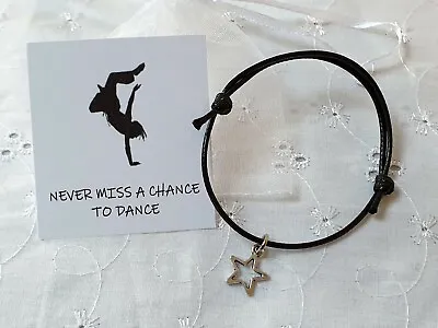 Never Miss A Chance To Dance  Bracelet Card & Bag Street Hip Hop Teacher  • £3