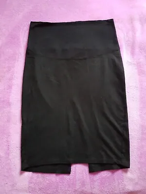 JoJo Maman Bebe Maternity Size 10over Bump Stretchy Pencil Smart Skirt - Black • £10