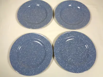 Mikasa Ultrastone Country Blue CU501 Salad Plates  8.25 Set Of 4 ~   MINT • $35