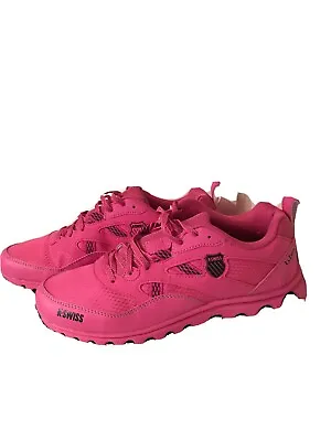 K-Swiss Tubes Women 9.5 Shocking Pink Black Trim New • $39