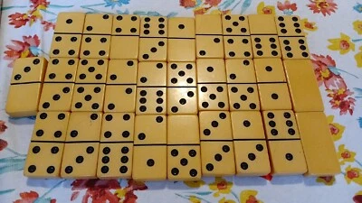 $20 • Buy Vintage Cardinal Catalin Dominoes Butterscotch Dominoes 