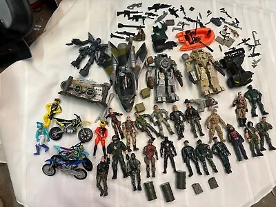 Lot Of 24 Many Are Lanard The Corps & Other Action Figures & 30+ Weapons • $29