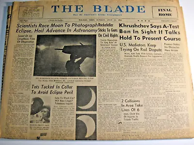 1963 Moon Eclipse Newspaper • $14.95