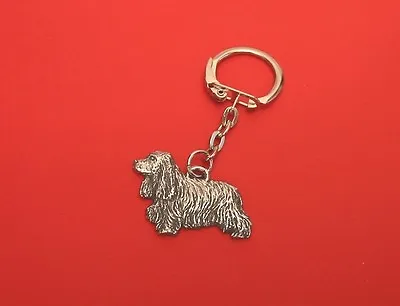 Cocker Spaniel Pewter Keyring Free Pouch Pet Vet Mum Dad Cocker Spaniel Gift NEW • £5.99