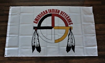 $11.97 • Buy Native American Indian Veteran Banner Flag 3 X 5 Feet Huge Armed Forces USA Xz