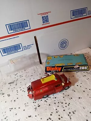 1973 DINKY TOYS 286 Ford Transit Fire Appliance FIRE SERVICE VAN W/ BUBBLE • $39.99