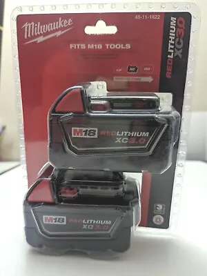 Milwaukee M18 Battery 3.0 Red Lithium Tools 2 Pack New  • $85