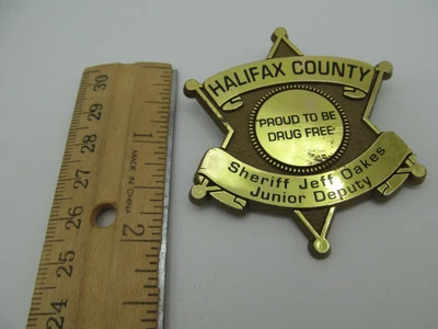 $9.99 • Buy Vintage Pinback Button – Halifax, VA Toy Police Badge Drug Propaganda