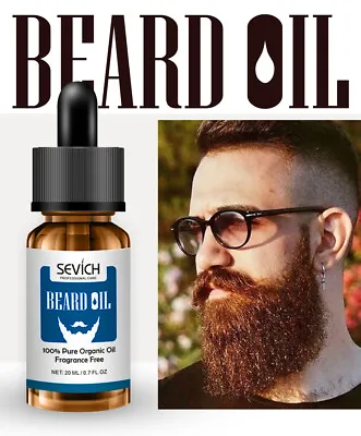 Beard Growth Oil Natural Organic Men Facial Nutrition Beard Moustache Oil UK • £7.99