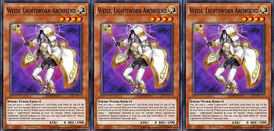 Yugioh 3x Weiss Lightsworn Archfiend 🪄 LEDE-EN024 Legacy Of Destruction PREOR • $5.99